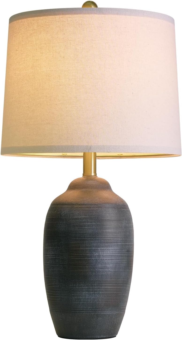 USumkky Lámpara de mesa vintage de cerámica de 24.5 pulgadas, lámpa...
