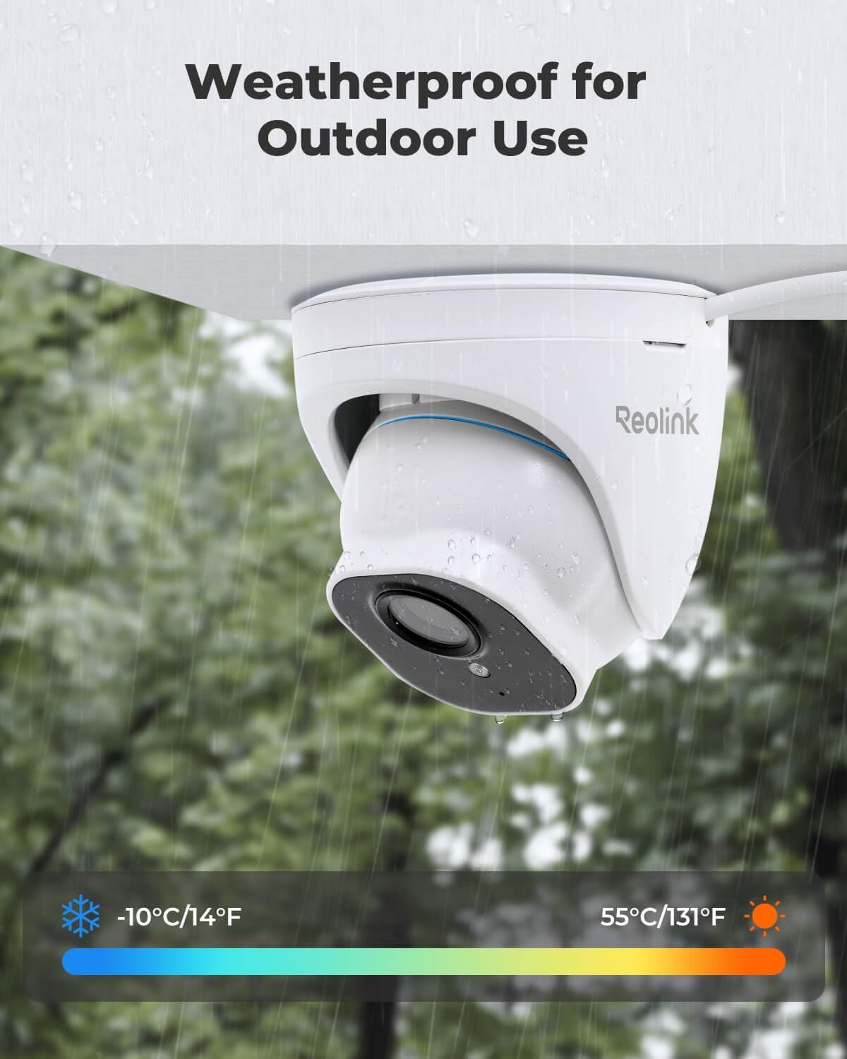 REOLINK Cámara de seguridad PoE de 5 MP, vigilancia al aire libre e...