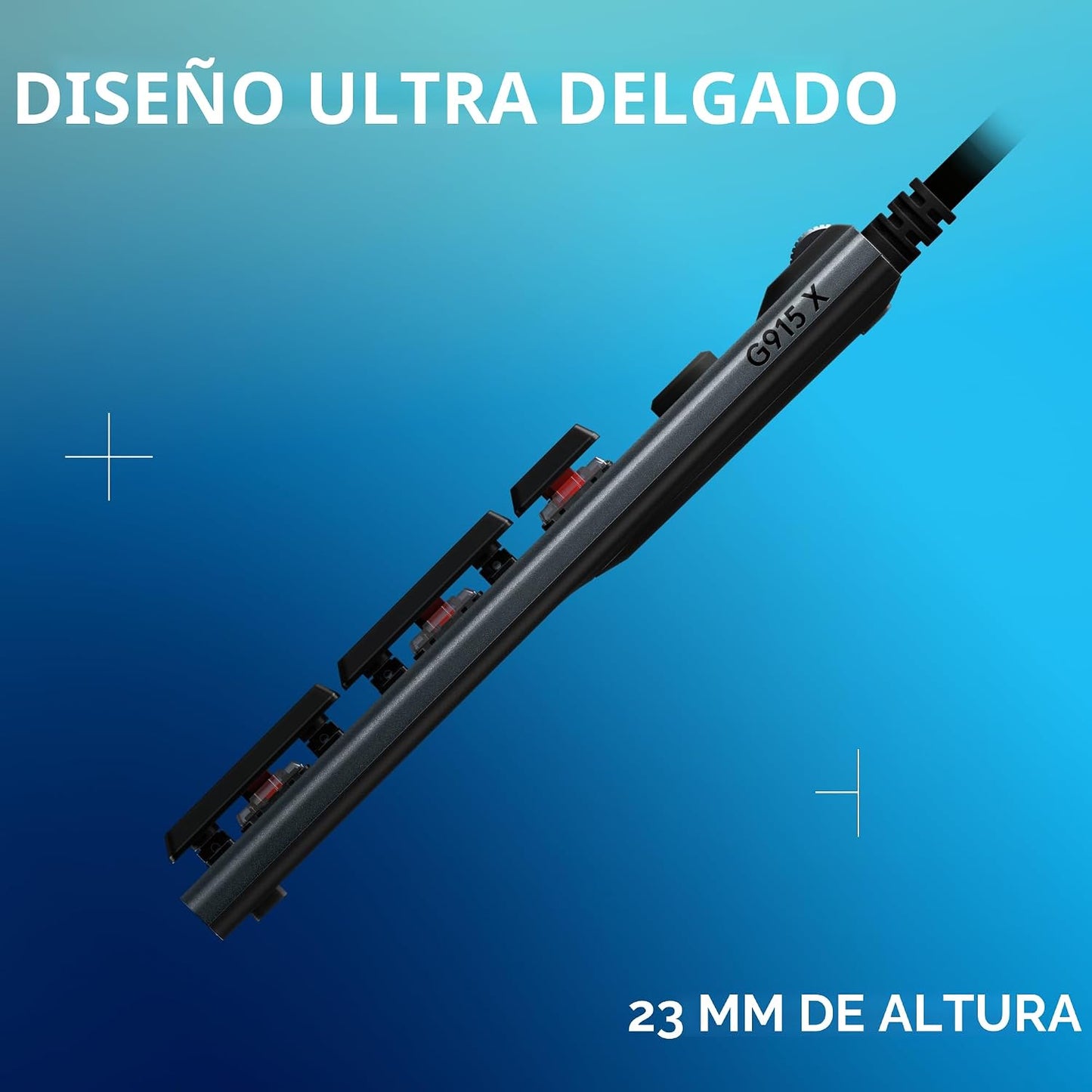 Logitech G915 X Teclado con cable para juegos (lineal) - Negro | Pe...