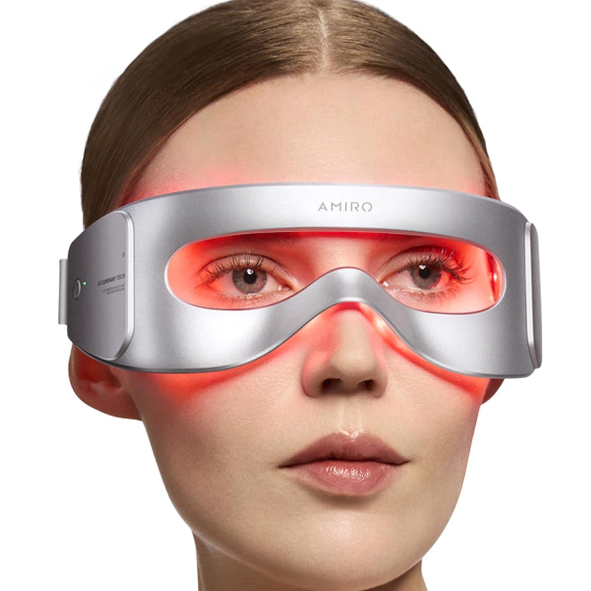 AMIRO Máscara de terapia de luz roja para ojos + crema de ojos para...