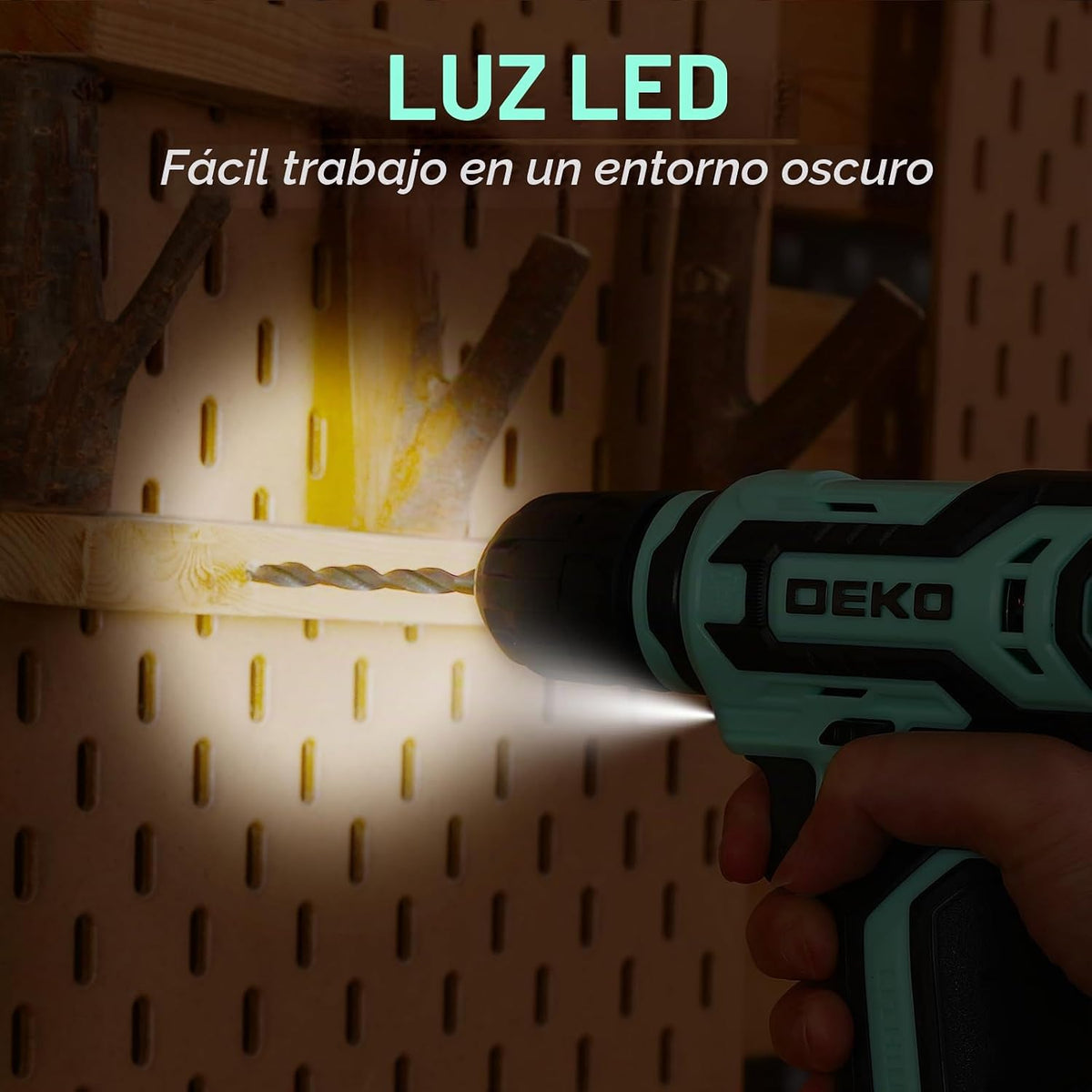 Taladro inalámbrico: DEKOPRO - Juego de taladro eléctrico de 12 V,...