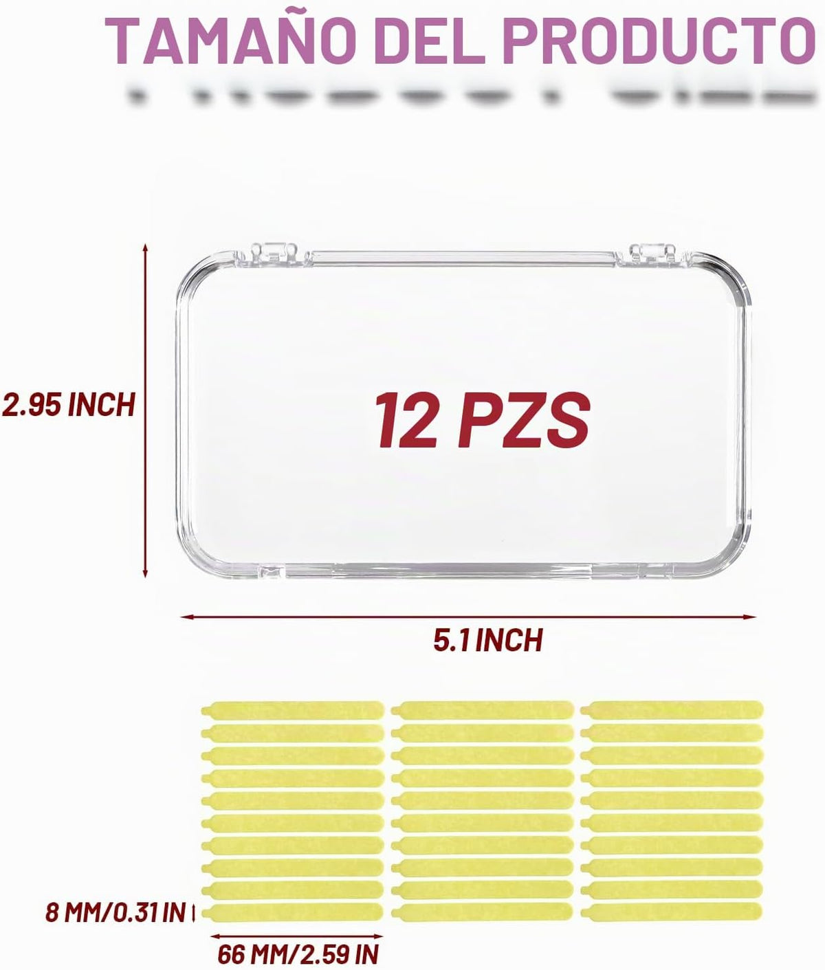 JynJyn 12 fundas de uñas postizas grandes, 5.1 x 2.95 pulgadas, con...