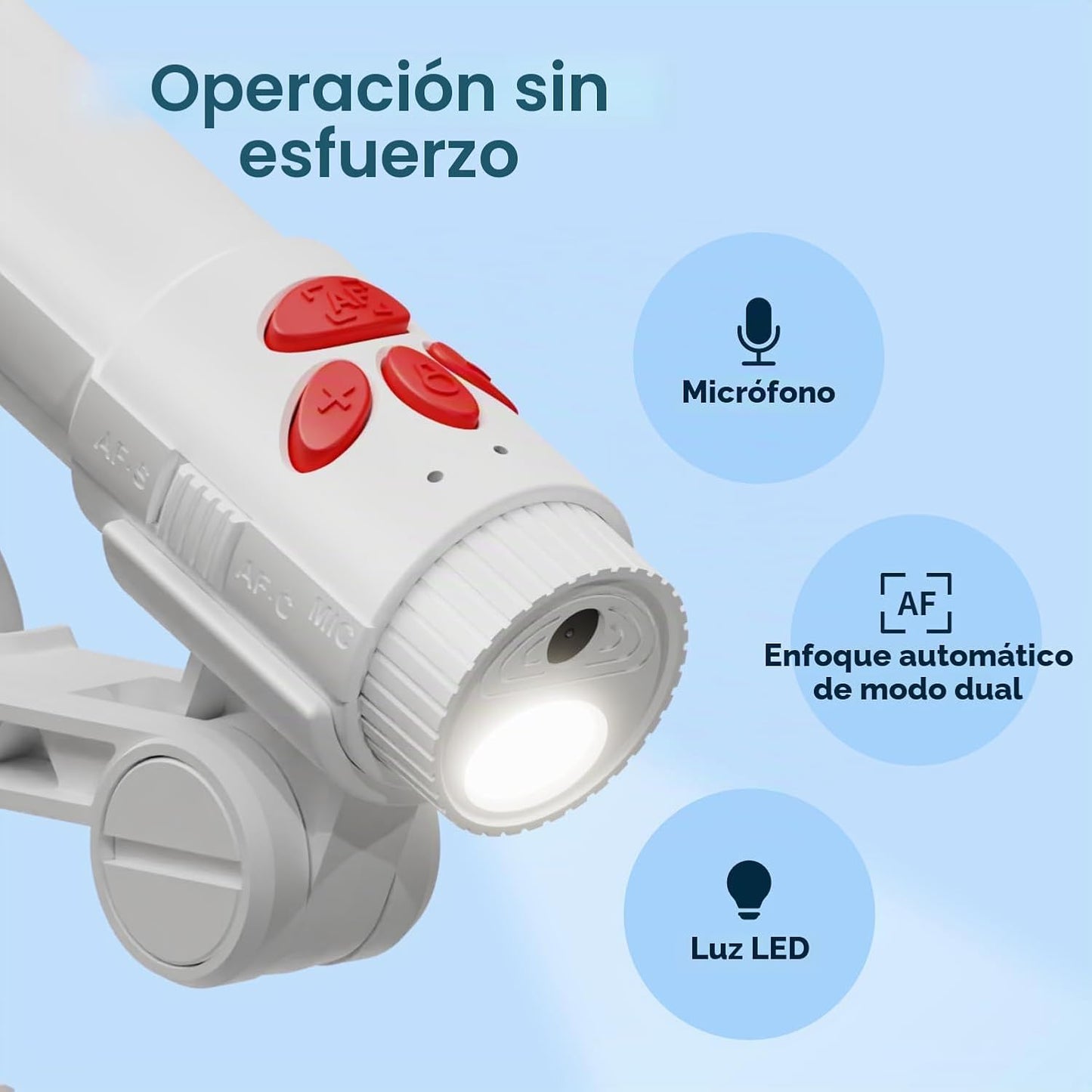 INSWAN Cámara de documentos USB de mano INS-3, LED, micrófono, capt...