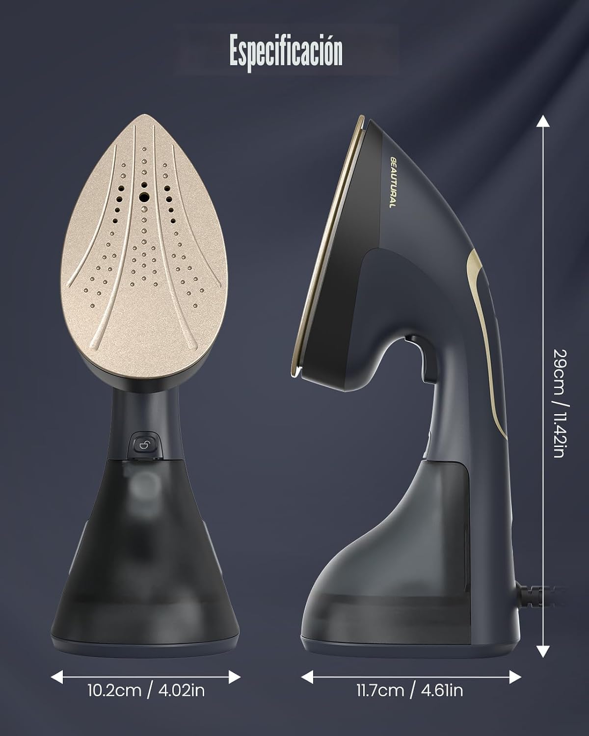 BEAUTURAL Vaporizador para ropa, vapor y plancha 2 en 1, potente re...