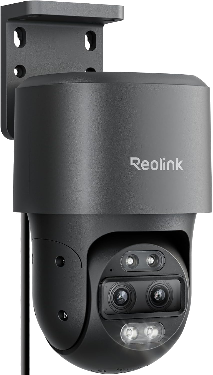 REOLINK TrackMix PoE Cámara de seguridad PTZ de doble lente gris 6X...