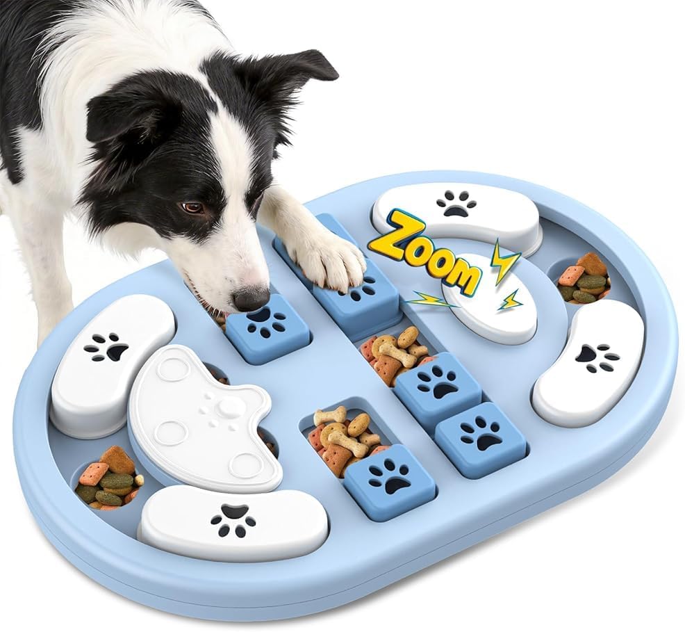 Juguete de rompecabezas para perros, alimentador lento interactivo...