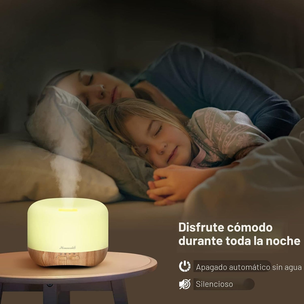 Homeweeks - Difusor de aceite esencial de 300 ml, difusores silenci...