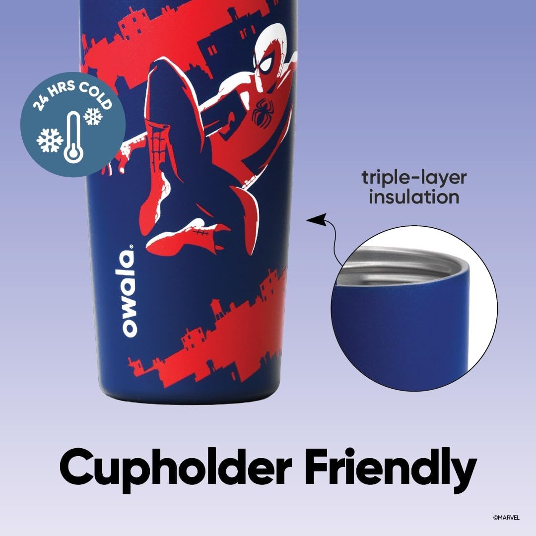 Owala FreeSip Sway - Botella de agua de acero inoxidable de 30 onza...
