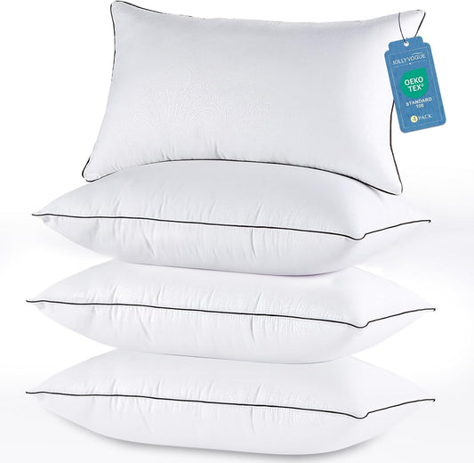 JOLLYVOGUE Juego de 4 almohadas de tamaño King, refrescantes y firm...