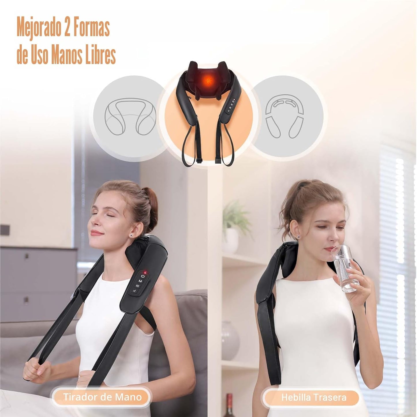 MASGRE Masajeador Shiatsu de espalda y cuello, masajeador de hombro...