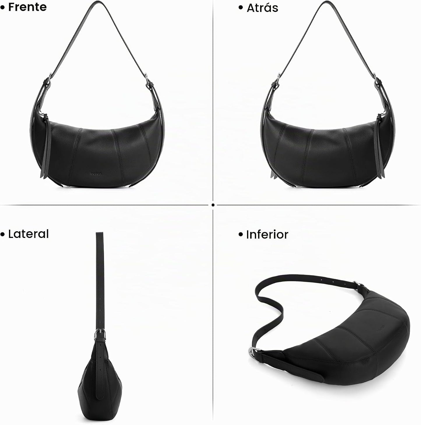 befen Bolsos cruzados de cuero genuino para mujer con bloqueo Rfid,...