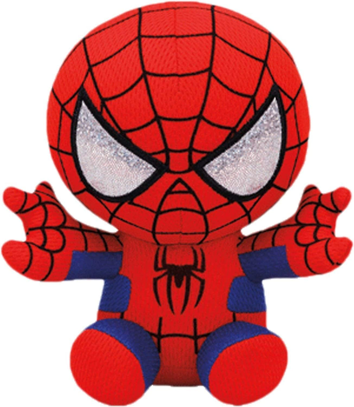 Peluche de Spiderman de TY, rojo\/azul, regular