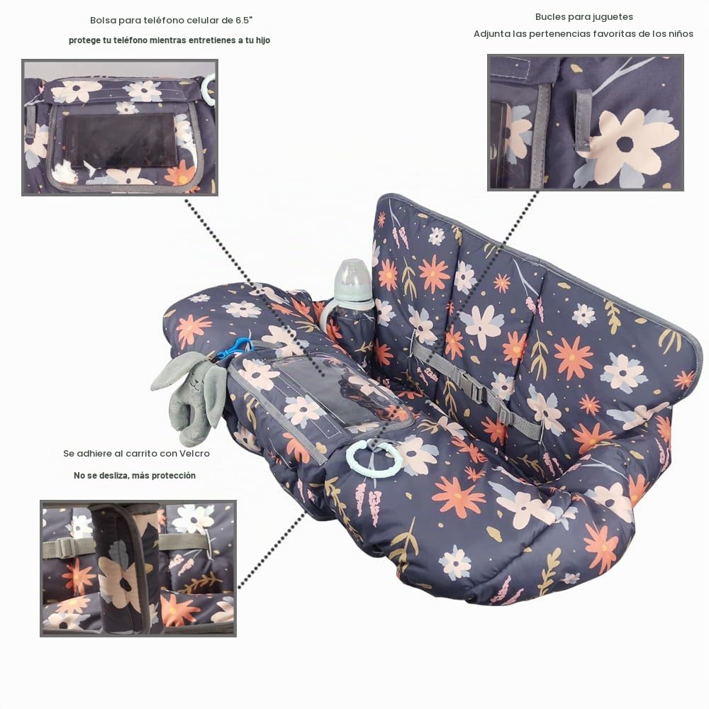 Funda para carrito de compras para bebé\/niño, acogedora funda para...