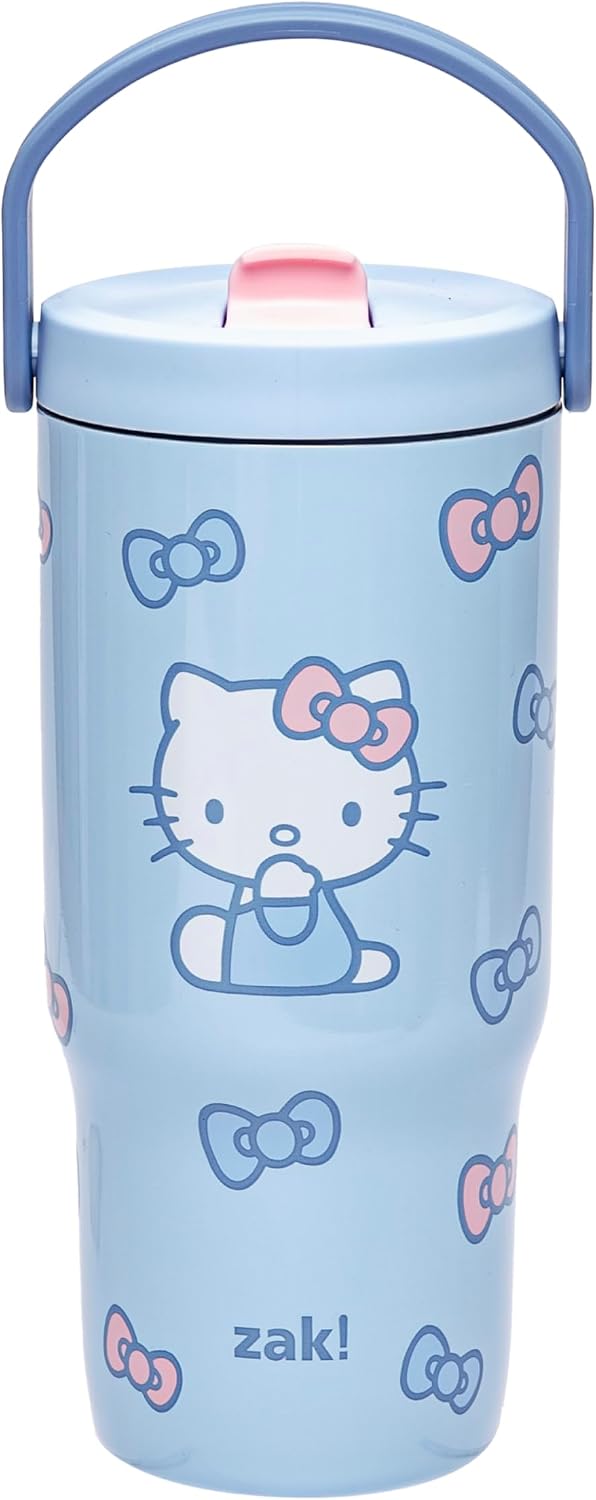 Zak Designs Sanrio Siply Sutton - Vaso para la escuela o viajes, bo...