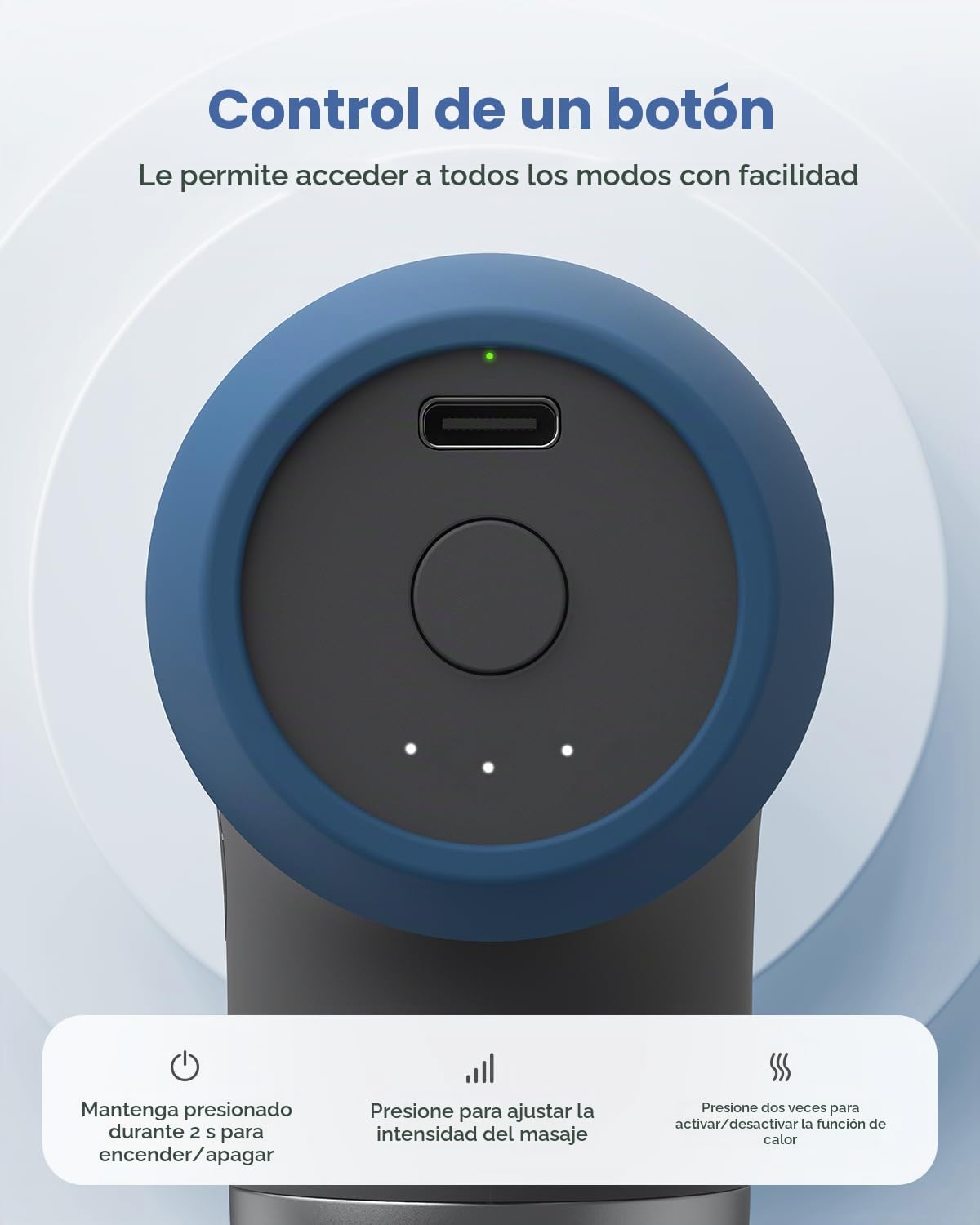 RENPHO Mini pistola de masaje térmico con calor, carcasa de silicon...