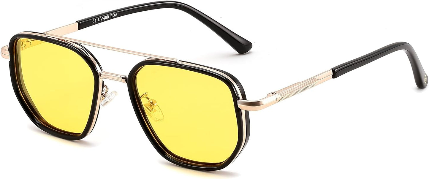 FEISEDY - Lentes de sol polarizados estilo aviador para hombres, ma...