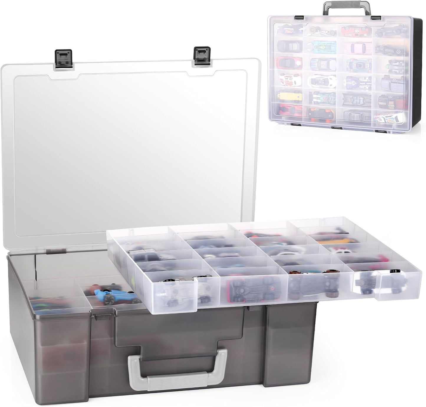 RHCOM Organizador de juguetes. 72 compartimentos. Caja de almacenam...