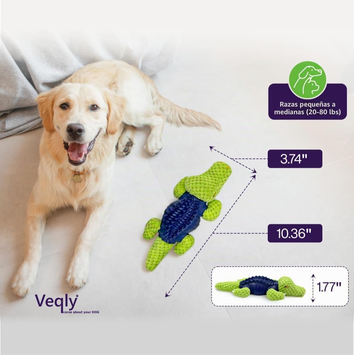 Juguetes masticables para perros para razas pequeñas y medianas, ju...