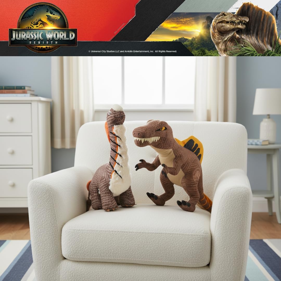 Jurassic World Rebirth Almohada de Abrazo Spinosaurus, Ropa de Cama...
