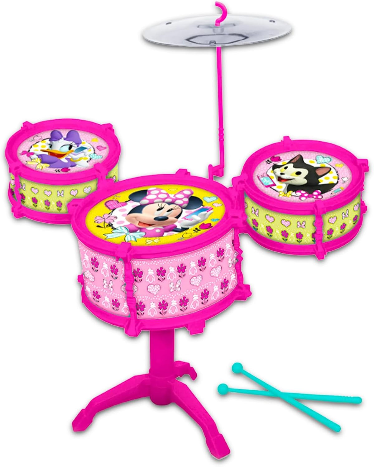 Set de tambor de juguete Minnie Mouse para niñas - Paquete con set...