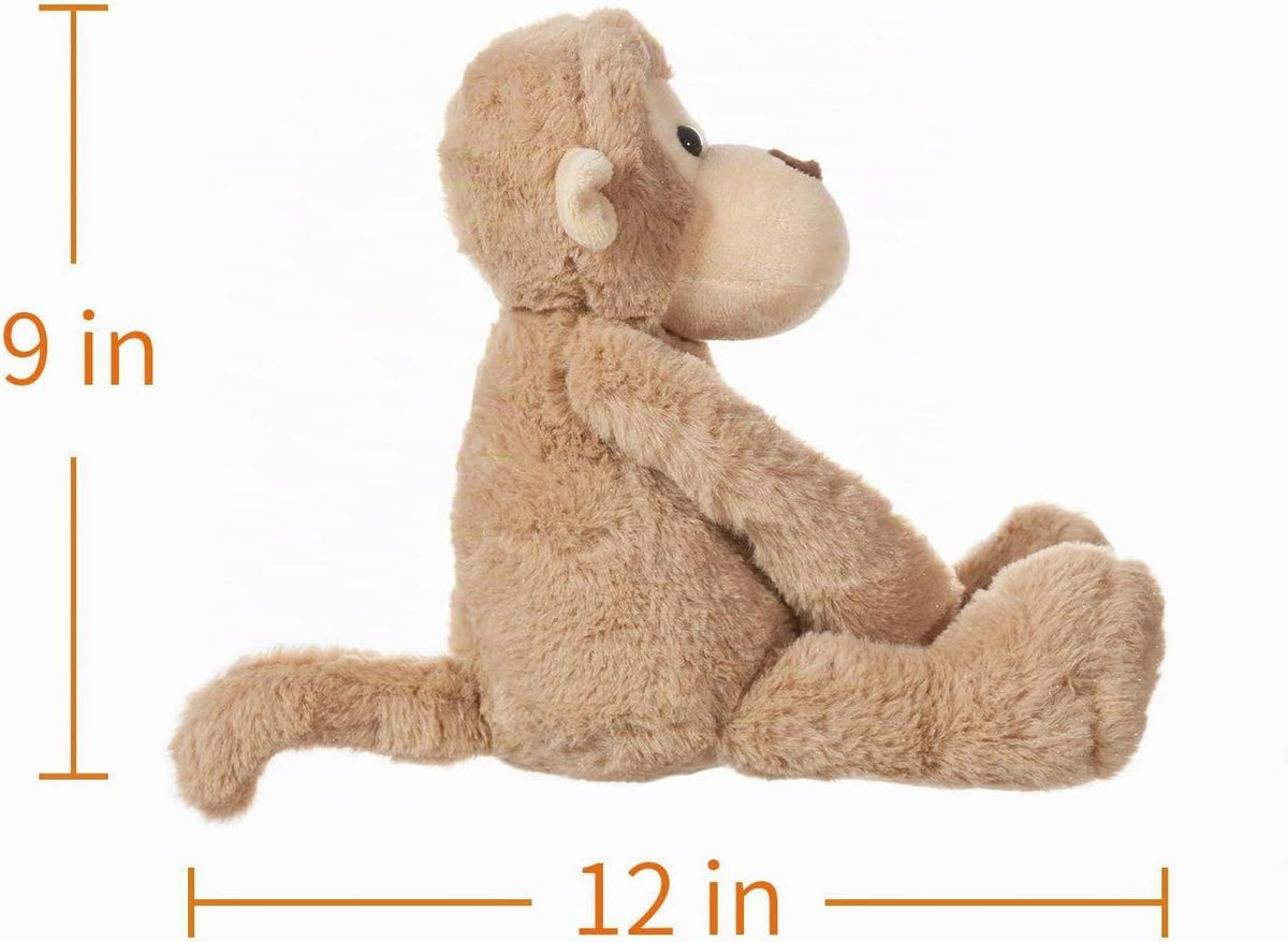 Apricot Lamb Toys Peluche de mono marrón claro suave para niños 9 p...