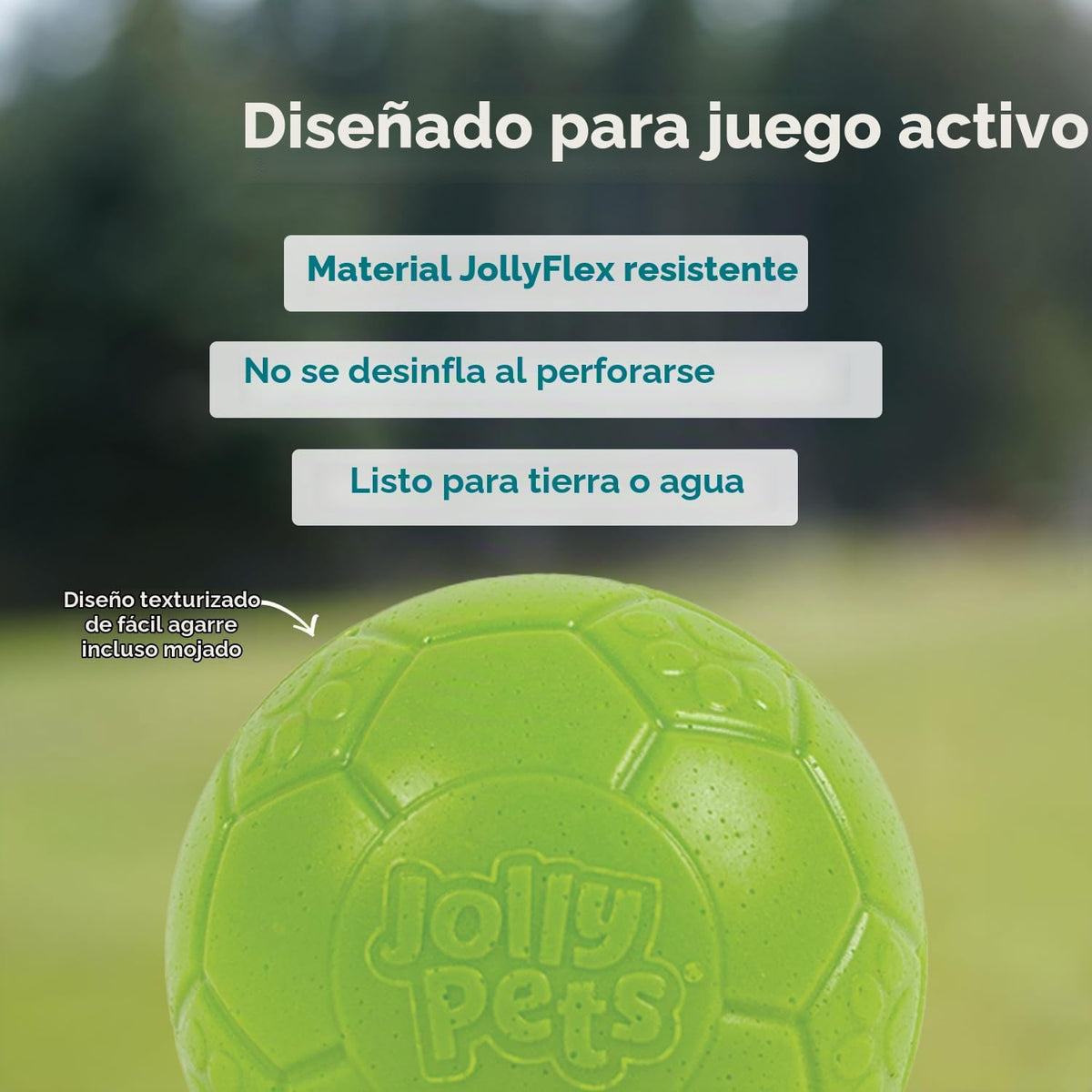 Jolly Pets Pelota de Fútbol Jolly Grande Flotante-Rebotante Juguete...