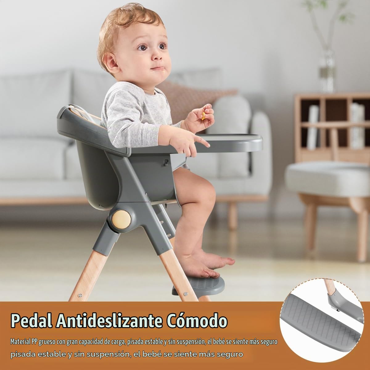 Silla Alta para Bebé, Sillas Altas para Bebés y Niños Pequeños, Sil...
