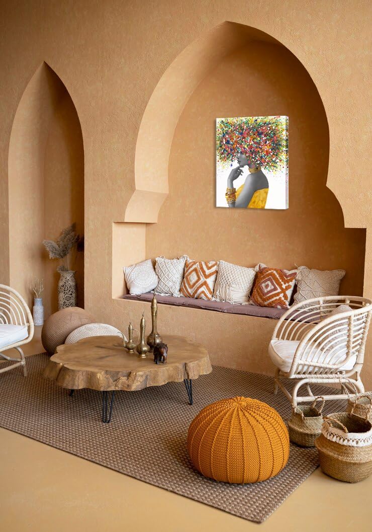 Arte de pared afroamericano, pinturas artísticas negras para pared,...