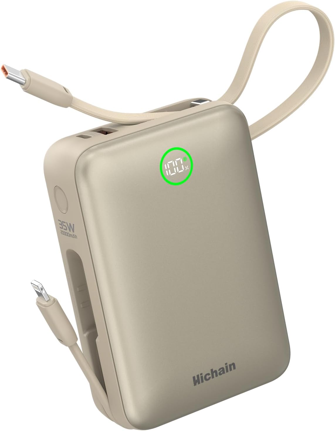 Hichain 20000mAh 35W Power Bank Cargador portátil con cables incorp...