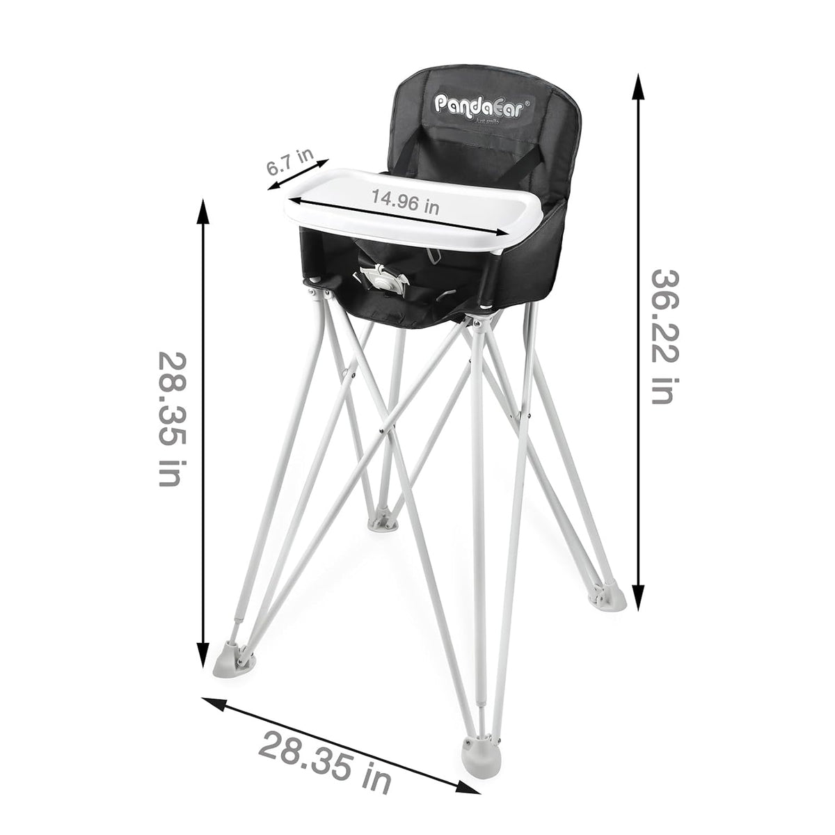 PandaEar Silla alta portátil para bebés y niños pequeños, silla alt...