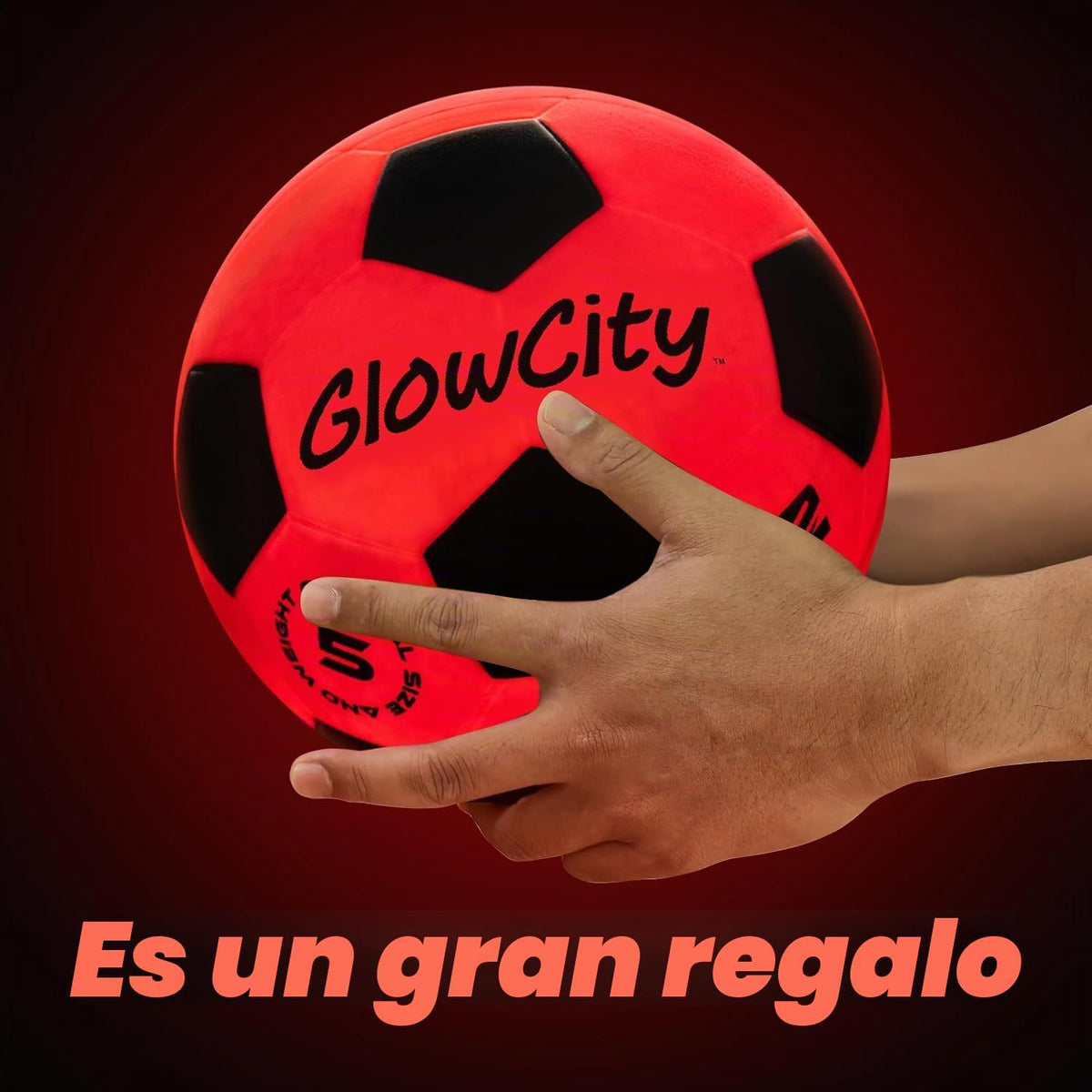 GlowCity Balón de fútbol que brilla en la oscuridad - Tamaños 3, 4,...