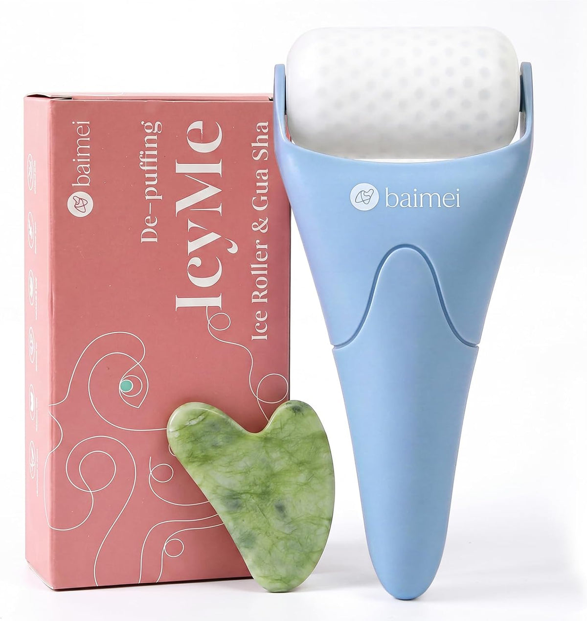 BAIMEI IcyMe - Rodillo de hielo para cara y juego de herramientas f...