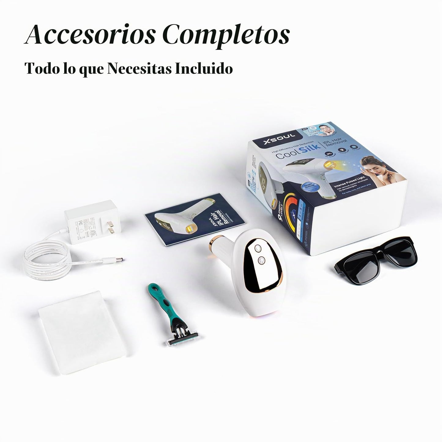 Xsoul Depilación con enfriamiento, dispositivo de depilación IPL in...