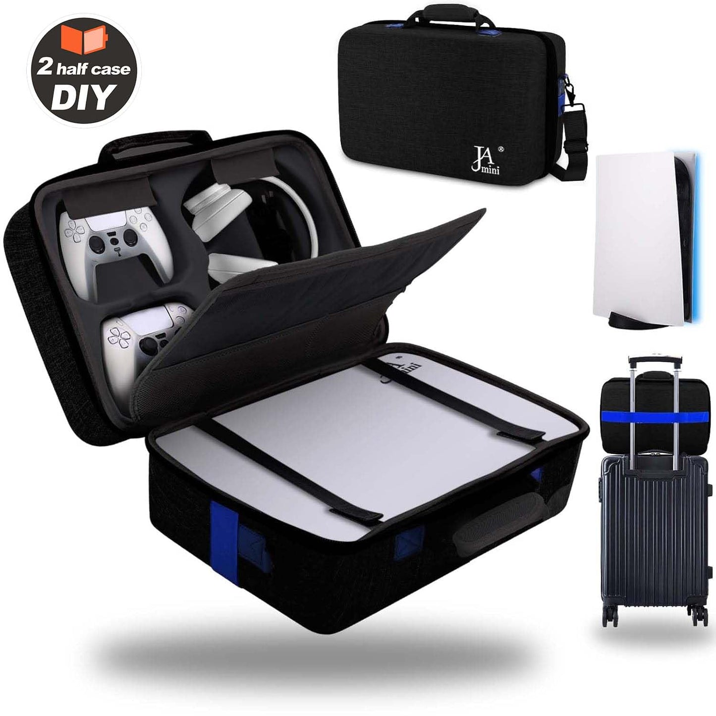 jamini Estuche rígido de transporte para PS5, PS5 Pro, estuche de v...