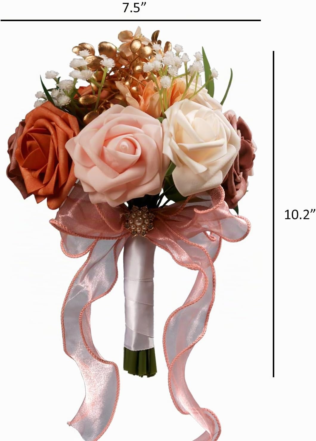 Ramos artificiales para novia y dama de honor, flor nupcial para bo...