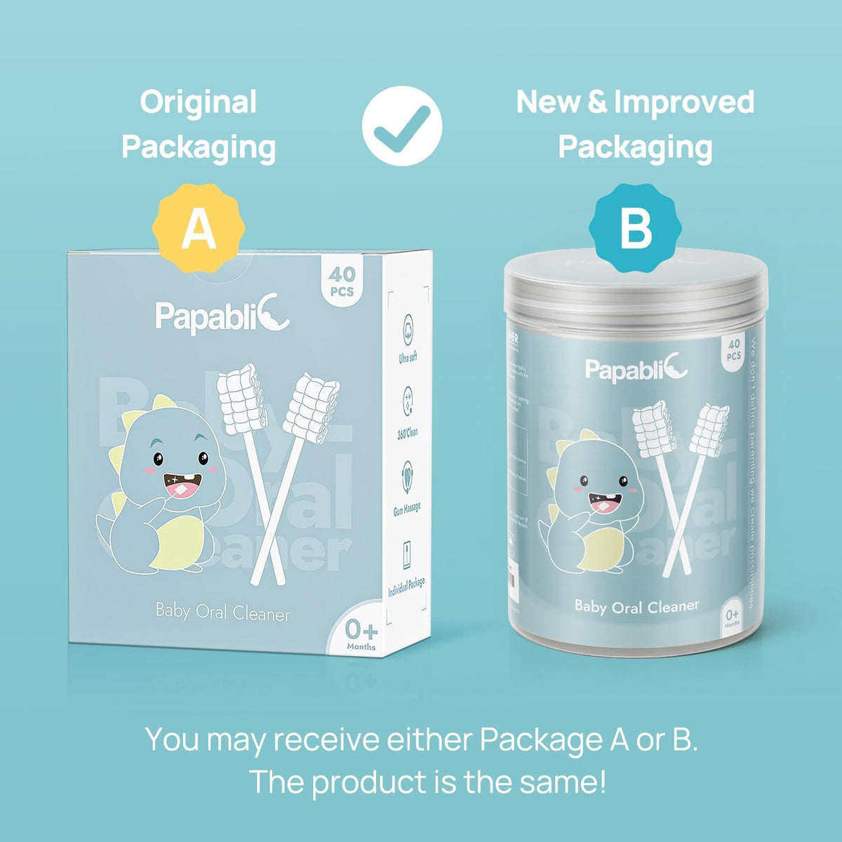 Papablic Limpiador de lengua de bebé para bebés oral de 0 a 2 años...