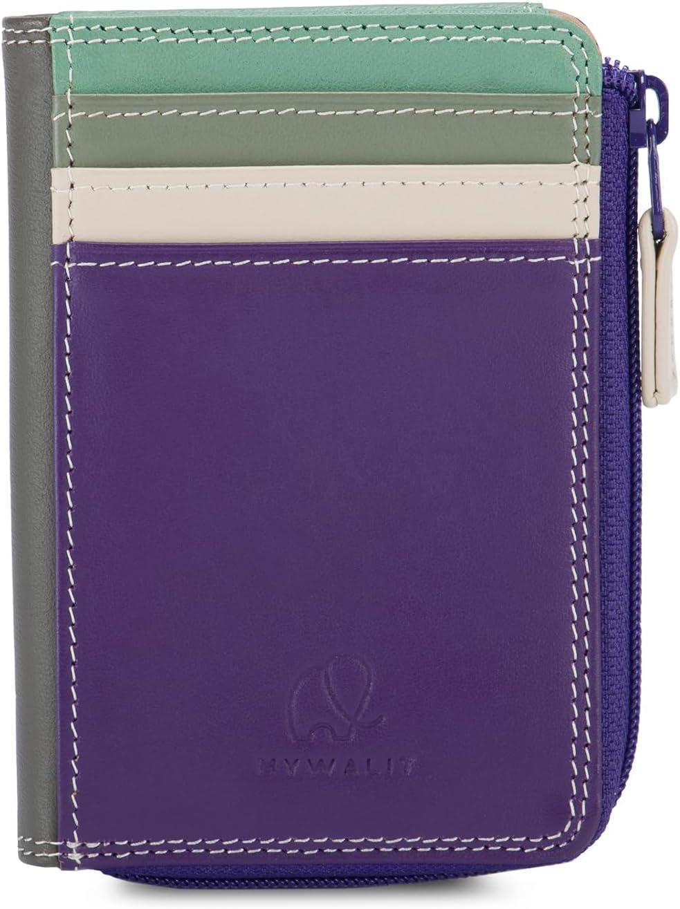 Mywalit Monedero Cartera ID Titular Cremallera Cuero Estilo 334