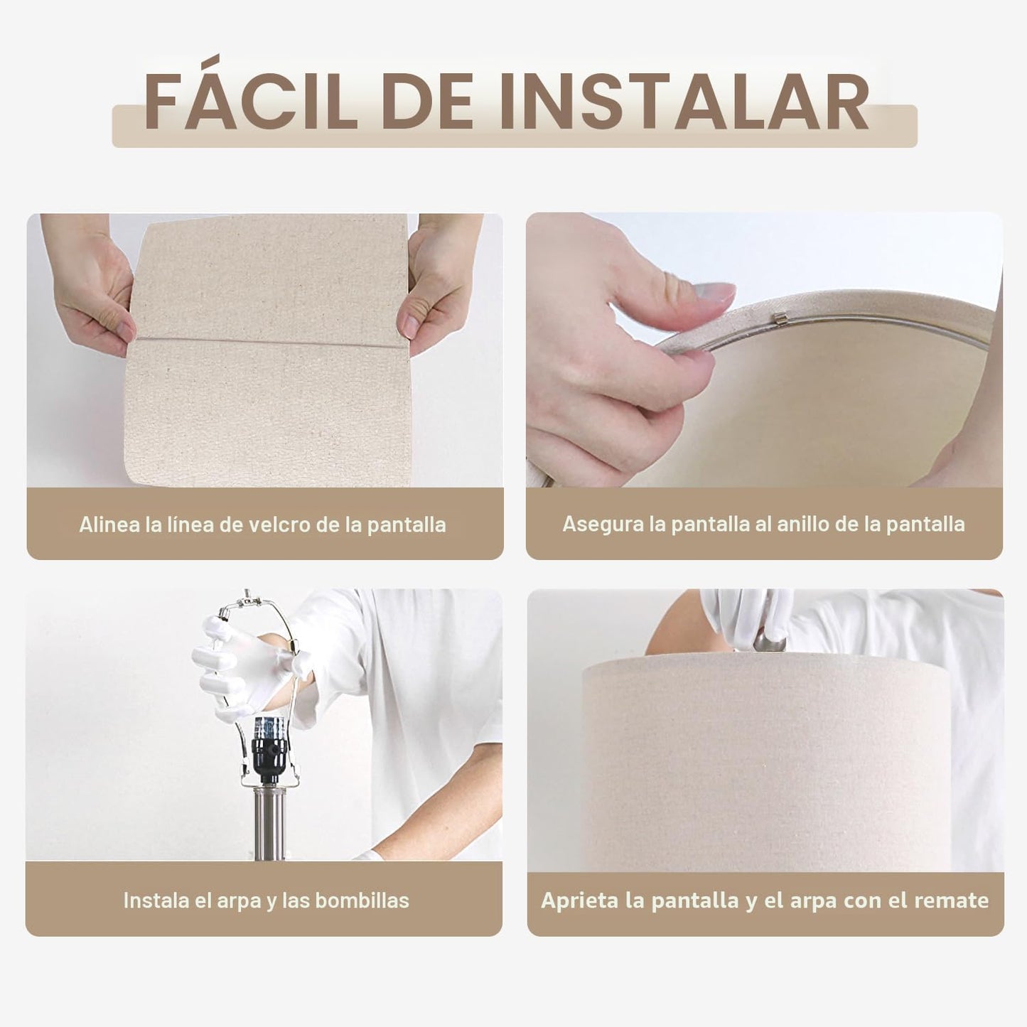 USumkky Juego de 2 lámparas de mesa de cerámica artesanal de 62,2 c...