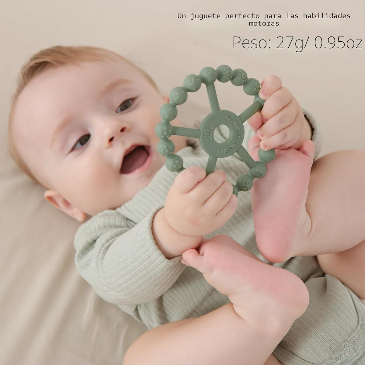 Paquete de 3 Mordedores de Anillo Juguetes para Bebés e Infantes, A...