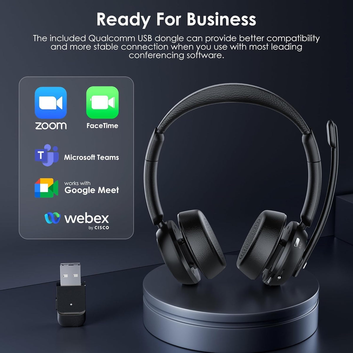 Auriculares inalámbricos Angteela con ANC y ENC, auriculares Blueto...