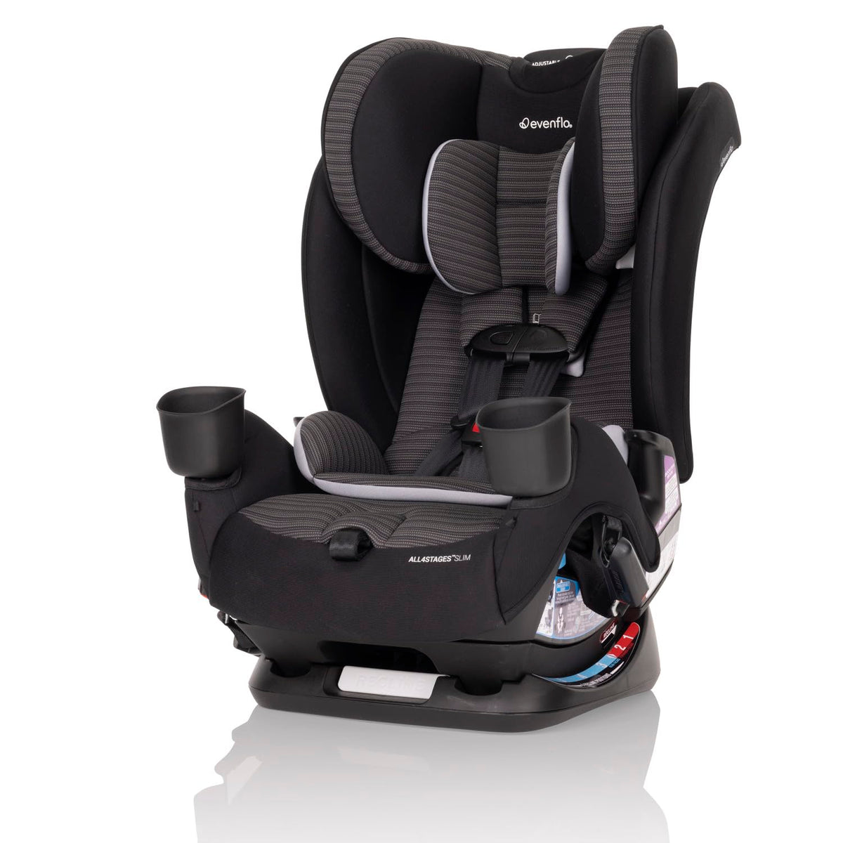 Evenflo All4Stages - Asiento convertible delgado 4 en 1 para automó...