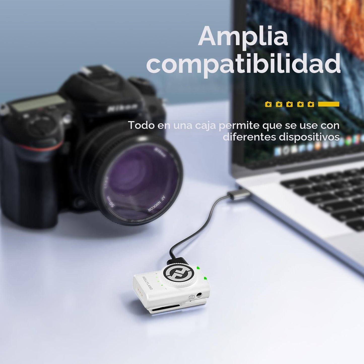 Micrófono lavalier inalámbrico Hollyland Lark M2 para iPhone\/Andro...