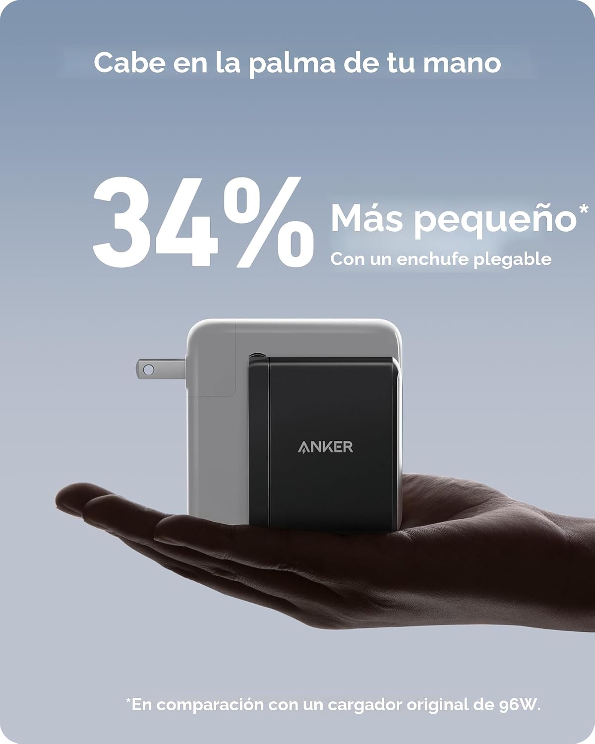 Anker Cargador Nano 100W para MacBook, bloque compacto rápido del c...