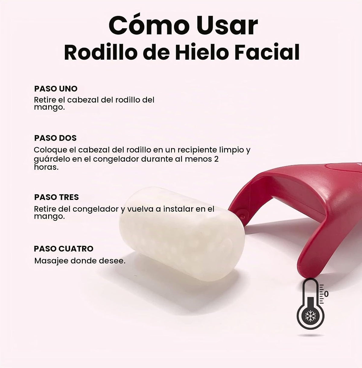 ROSELYNBOUTIQUE Rodillo de hielo para arrugas faciales, líneas fina...