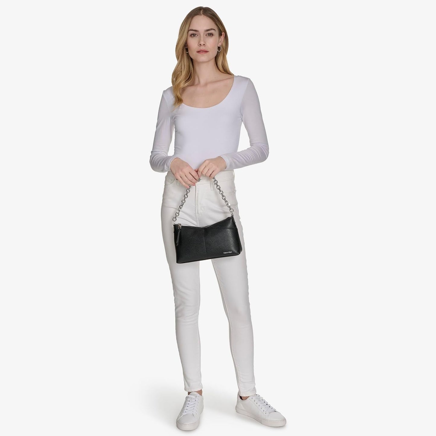 Calvin Klein Zoe Top Zip Chain Crossbody para mujer