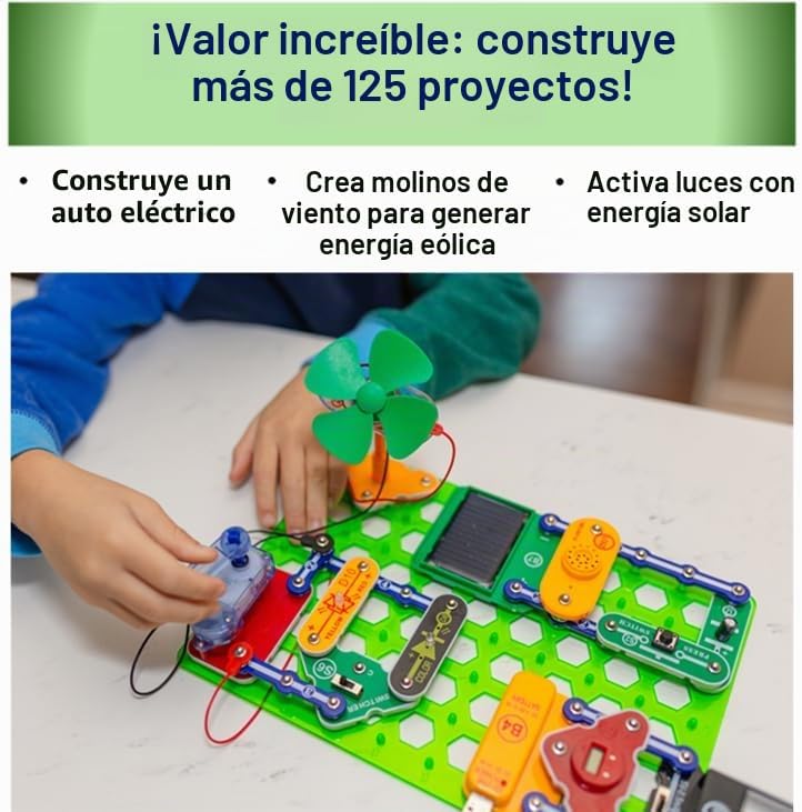 Snap Circuits Kit de exploración de electrónica de energía verde |...
