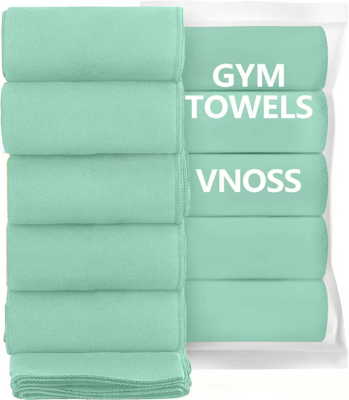 Vnoss Toallas de gimnasio de microfibra, de secado rápido, altament...