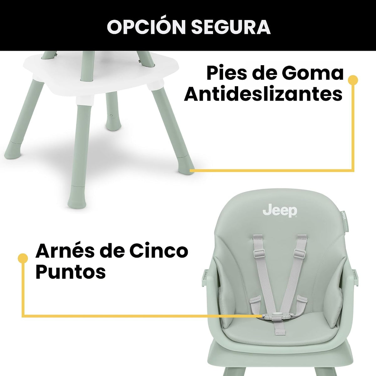 Silla alta Jeep Milestone 6-en-1 de Delta Children - Silla alta se...