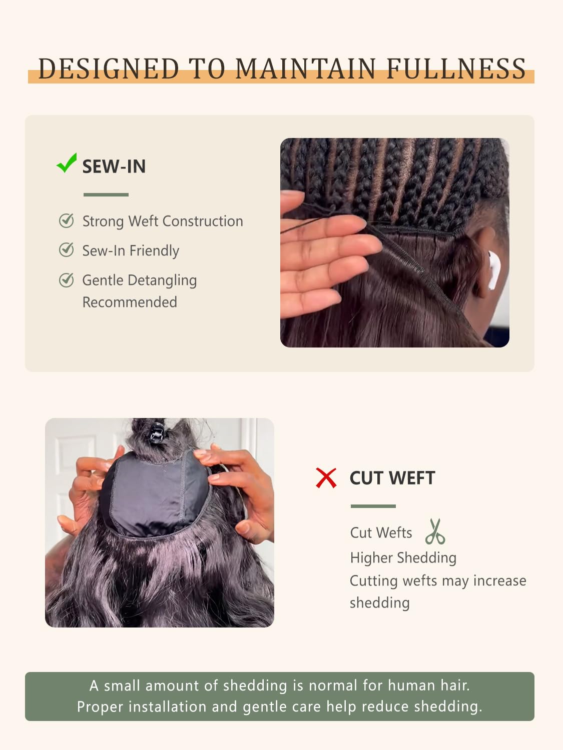 MLIP Paquetes de cabello humano virgen ondulado, sin enredo ni caíd...