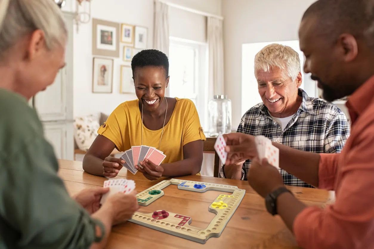 MUCITAGF Juego de Canicas y Jokers de Mesa con Clavos y Cartas Joke...